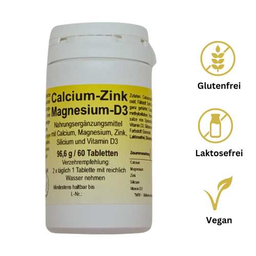 Calcium-Zink-Magnesium-D3-Tabletten - 60 Tabletten