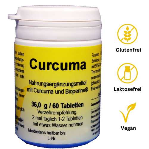 Curcuma Tabletten – Hochdosiert mit Bioperine®