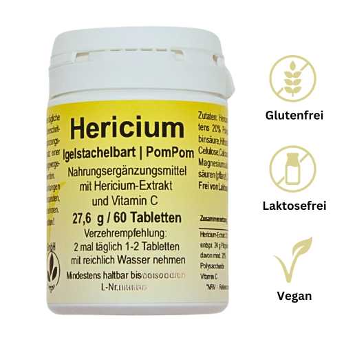 Hericium Tabletten – Unterstützung für Nerven & Verdauung