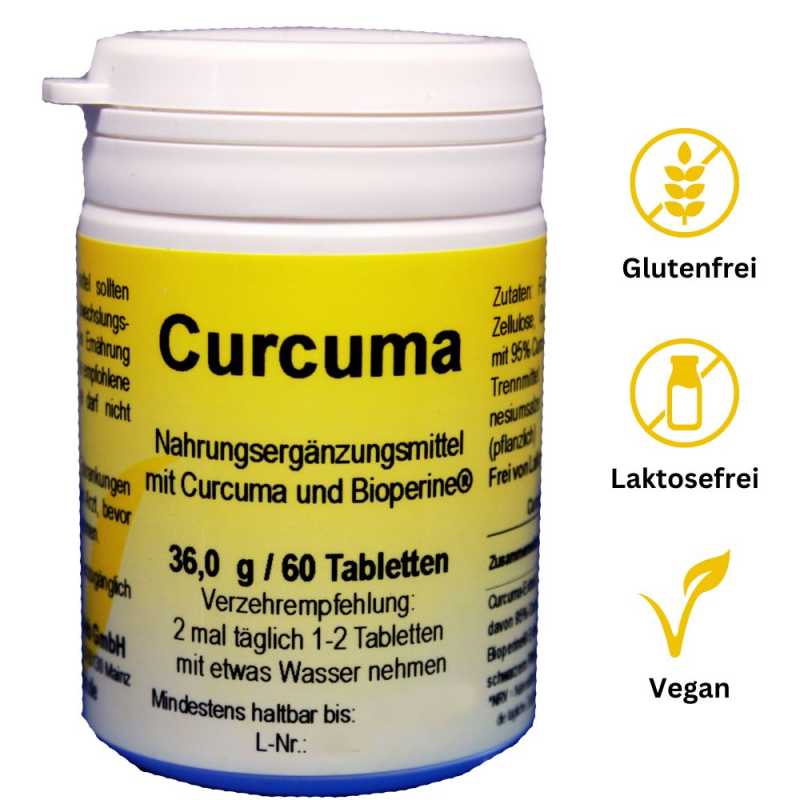 Curcuma Tabletten – Hochdosiert mit Bioperine®