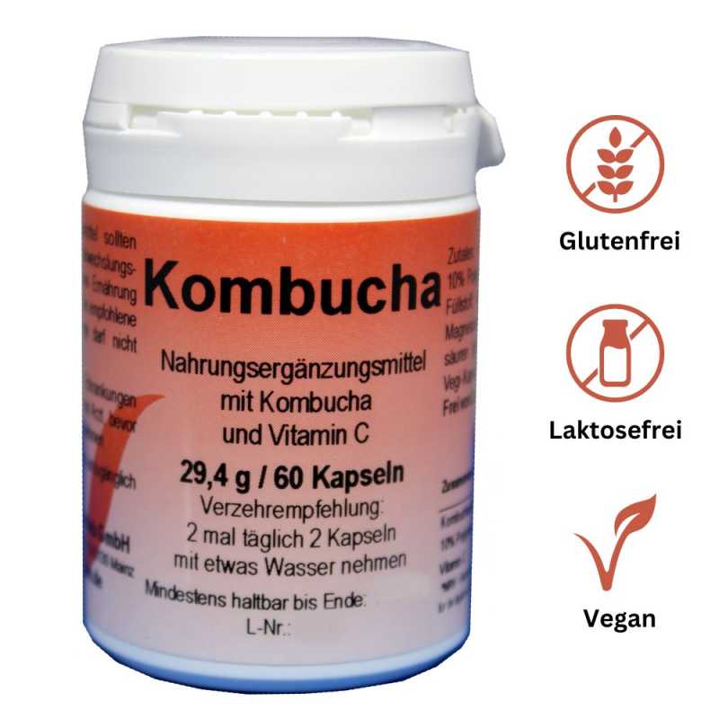 Kombucha Kapseln – Unterstützung für Stoffwechsel & Vitalität