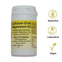 Calcium-Zink-Magnesium-D3-Tabletten - 60 Tabletten